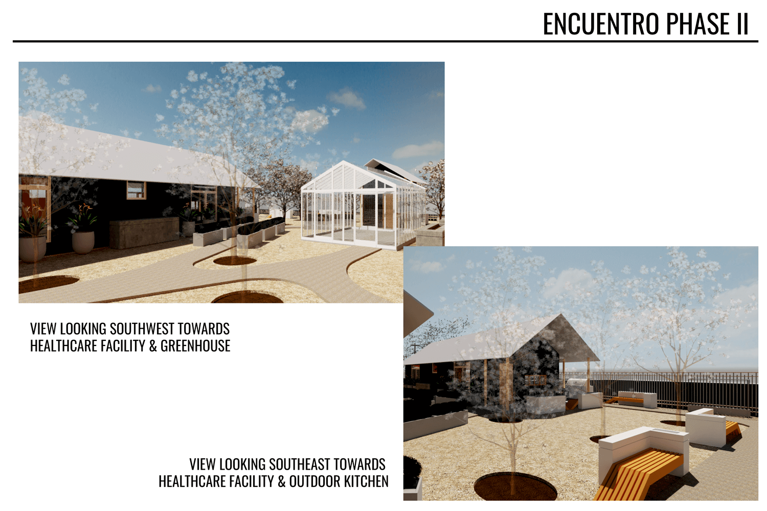 Preliminary architectural rendering of the Encuentro Phase II South Lot building complex